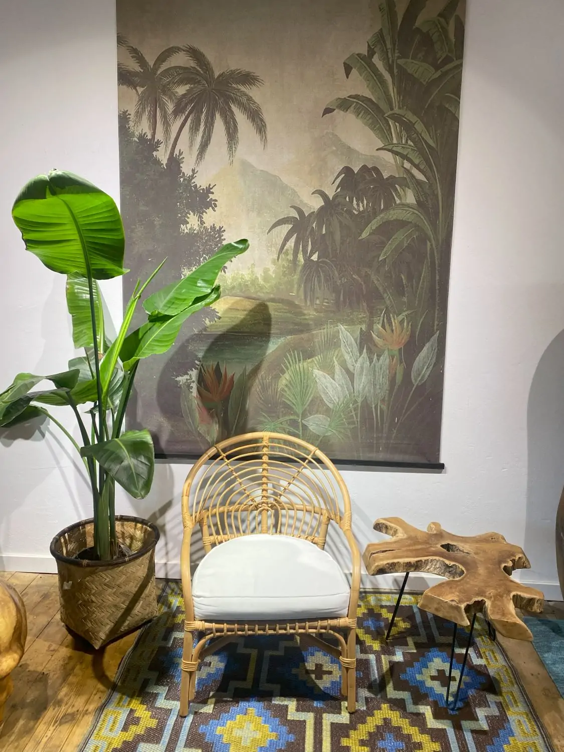 Artikelbild 1 des Artikels “Malmö - Wohnzimmer Sessel aus Rattan - mit Kissen, ca. 79cm hoch. “
